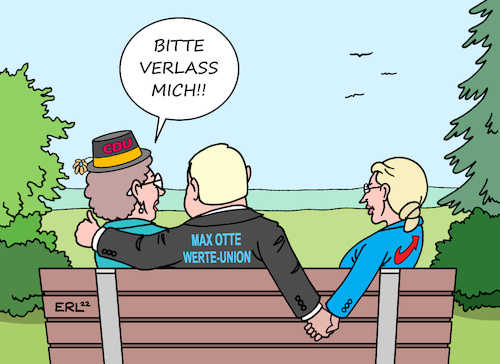 Cartoon: Otte (medium) by Erl tagged politik,cdu,mitglied,max,otte,rechtsaußen,flirt,afd,kandidat,bundespräsident,aufforderung,partei,verlassen,karikatur,erl,politik,cdu,mitglied,max,otte,rechtsaußen,flirt,afd,kandidat,bundespräsident,aufforderung,partei,verlassen,karikatur,erl