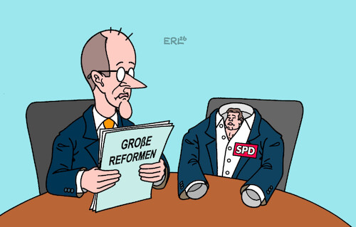 Cartoon: Packen wir s an! (medium) by Erl tagged politik,landtagswahl,rheinland,pfalz,oberbürgermeister,stichwahl,münchen,niederlage,spd,merz,klingbeil,reformen,karikatur,erl,politik,landtagswahl,rheinland,pfalz,oberbürgermeister,stichwahl,münchen,niederlage,spd,merz,klingbeil,reformen,karikatur,erl