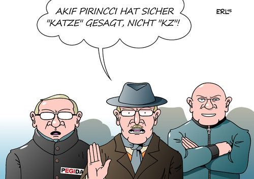 Cartoon: Pegida II (medium) by Erl tagged pegida,patriot,europäer,islamisierung,abendland,bewegung,rechtspopulismus,fremdenfeindlichkeit,rechtsextremismusdemonstration,dresden,galgen,geburtstag,jahr,lügenpresse,bedrohung,aggression,hass,gewalt,rede,akif,pirincci,kz,konzentrationslager,katze,karikatur,erl,pegida,patriot,europäer,islamisierung,abendland,bewegung,rechtspopulismus,fremdenfeindlichkeit,rechtsextremismusdemonstration,dresden,galgen,geburtstag,jahr,lügenpresse,bedrohung,aggression,hass,gewalt,rede,akif,pirincci,kz,konzentrationslager,katze,karikatur,erl