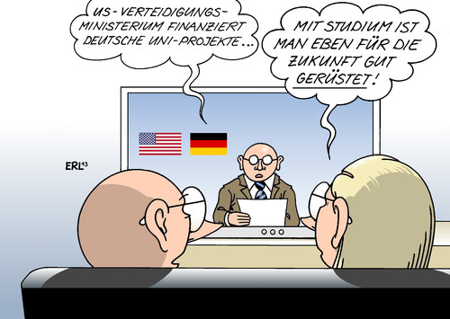 Cartoon: Pentagon Uni (medium) by Erl tagged usa,verteidigungsministerium,pentagon,finanzierung,projekt,projekte,uni,universität,universitäten,deutschland,rüstung,forschung,studium,zukunft,rüsten,gerüstet,usa,verteidigungsministerium,pentagon,finanzierung,projekt,projekte,uni,universität,universitäten,deutschland,rüstung,forschung,studium,zukunft,rüsten,gerüstet