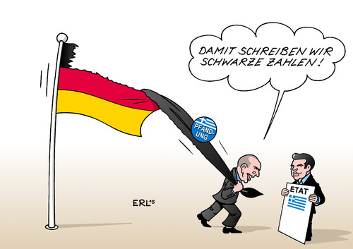 Cartoon: Pfändung (medium) by Erl tagged griechenland,schulden,krise,euro,eu,ezb,iwf,sparkurs,hilfe,kredit,drittes,reich,ns,verbrechen,reparation,entschädigung,pfändung,geld,finanzen,haushalt,etat,rote,schwarze,zahlen,flaggeschwarz,rot,gold,varoufakis,tsipras,schreiben,karikatur,erl,griechenland,schulden,krise,euro,eu,ezb,iwf,sparkurs,hilfe,kredit,drittes,reich,ns,verbrechen,reparation,entschädigung,pfändung,geld,finanzen,haushalt,etat,rote,schwarze,zahlen,flaggeschwarz,rot,gold,varoufakis,tsipras,schreiben