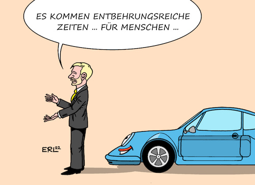 Cartoon: Politik Krieg Russland Ukraine E (medium) by Erl tagged politik,krieg,russland,ukraine,energie,knappheit,kosten,inflation,finanzminister,christian,lindner,fdp,wirtschaftskrise,entbehrung,menschen,auto,lobbyismus,porsche,porschefahrer,karikatur,erl,politik,krieg,russland,ukraine,energie,knappheit,kosten,inflation,finanzminister,christian,lindner,fdp,wirtschaftskrise,entbehrung,menschen,auto,lobbyismus,porsche,porschefahrer,karikatur,erl