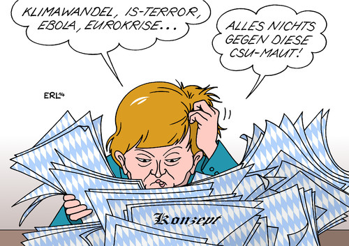 Cartoon: Politikblockade (medium) by Erl tagged bundeskanzlerin,angela,merkel,politik,blockade,csu,maut,konzept,wirr,eu,recht,pkw,ausländer,diskriminierung,klimawandel,is,terror,ebola,eurokrise,frankreich,sparkurs,bayern,raute,bundeskanzlerin,angela,merkel,politik,blockade,csu,maut,konzept,wirr,eu,recht,pkw,ausländer,diskriminierung,klimawandel,is,terror,ebola,eurokrise,frankreich,sparkurs,bayern,raute