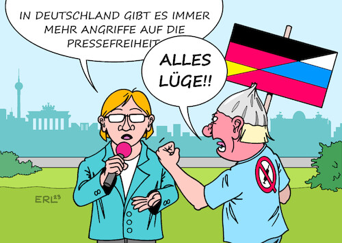 Cartoon: Pressefreiheit (medium) by Erl tagged politik,tag,der,pressfreiheit,presse,vierte,gewalt,demokratie,bedrohung,deutschland,angriffe,journalistinnen,journalisten,ranking,reporter,ohne,grenzen,zeitung,rundfunk,fernsehen,medien,karikatur,erl,politik,tag,der,pressfreiheit,presse,vierte,gewalt,demokratie,bedrohung,deutschland,angriffe,journalistinnen,journalisten,ranking,reporter,ohne,grenzen,zeitung,rundfunk,fernsehen,medien,karikatur,erl