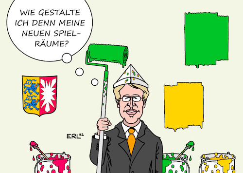 Cartoon: Probeanstriche (medium) by Erl tagged politik,wahl,landtagswahl,schleswig,holstein,sieger,ministerpräsident,daniel,günther,cdu,koalition,auswahl,grüne,fdp,spd,farben,gestaltung,spielräume,grün,gelb,rot,regierungsbildung,karikatur,erl,politik,wahl,landtagswahl,schleswig,holstein,sieger,ministerpräsident,daniel,günther,cdu,koalition,auswahl,grüne,fdp,spd,farben,gestaltung,spielräume,grün,gelb,rot,regierungsbildung,karikatur,erl