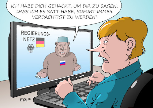 Cartoon: Putin (medium) by Erl tagged politik,hacker,angriff,hackerangriff,deutschland,regierung,netz,regierungsnetz,cyberattacke,daten,datenklau,spionage,verdacht,russland,präsident,wladimir,putin,bär,kreml,cyberabwehr,veraltet,cyberkrieg,digital,zeitalter,internet,rechner,server,bundeskanzlerin,angela,merkel,karikatur,erl,politik,hacker,angriff,hackerangriff,deutschland,regierung,netz,regierungsnetz,cyberattacke,daten,datenklau,spionage,verdacht,russland,präsident,wladimir,putin,bär,kreml,cyberabwehr,veraltet,cyberkrieg,digital,zeitalter,internet,rechner,server,bundeskanzlerin,angela,merkel,karikatur,erl