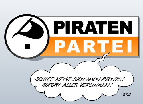 Cartoon: Rechtsneigung (medium) by Erl tagged piraten,partei,piratenpartei,netz,web,neu,frisch,offen,richtungen,links,rechts,schaf,schwarz,rechtsextrem,schiff,neigung,verlinken,piraten,piratenpartei,netz,frisch,richtungen