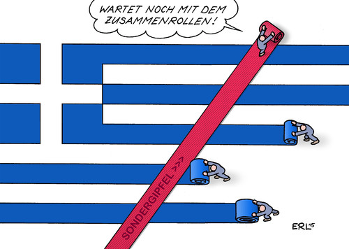 Cartoon: Roter Teppich 2 (medium) by Erl tagged griechenland,krise,schulden,euro,hilfe,geldgeber,bedingung,sparen,sparkurs,reformen,armut,bankrott,staatsbankrott,pleite,staatspleite,eurozone,austritt,grexit,entscheidung,finanzen,geld,gipfel,sondergipfel,roter,teppich,karikatur,erl,griechenland,krise,schulden,euro,hilfe,geldgeber,bedingung,sparen,sparkurs,reformen,armut,bankrott,staatsbankrott,pleite,staatspleite,eurozone,austritt,grexit,entscheidung,finanzen,geld,gipfel,sondergipfel,roter,teppich