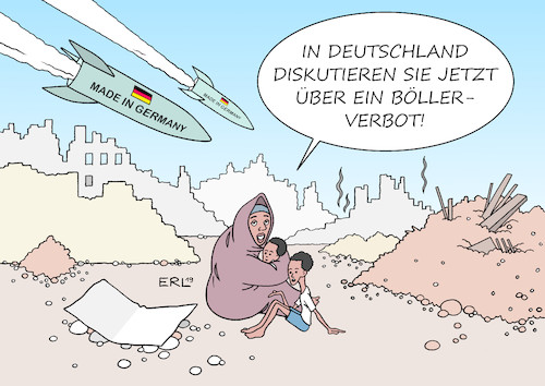 Cartoon: Rüstungsexporte (medium) by Erl tagged politik,militär,rüstung,rüstungsexporte,deutschland,rekord,2019,krisengebiet,krieg,tod,verletzung,opfer,zivilisten,zivilbevölkerung,silvester,diskussion,verbot,böller,feuerwerk,silvesterfeuerwerk,karikatur,erl,politik,militär,rüstung,rüstungsexporte,deutschland,rekord,2019,krisengebiet,krieg,tod,verletzung,opfer,zivilisten,zivilbevölkerung,silvester,diskussion,verbot,böller,feuerwerk,silvesterfeuerwerk,karikatur,erl