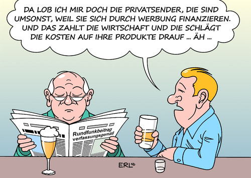 Cartoon: Rundfunkgebühren (medium) by Erl tagged rundfunkgebühren,rundfunk,radio,sender,fernsehen,internet,gebühren,haushalt,klage,bundesverwaltungsgericht,verfassungsgemäß,öffentlich,rechtliche,privatsender,werbung,wirtschaft,konsument,zahlen,karikatur,erl,rundfunkgebühren,rundfunk,radio,sender,fernsehen,internet,gebühren,haushalt,klage,bundesverwaltungsgericht,verfassungsgemäß,öffentlich,rechtliche,privatsender,werbung,wirtschaft,konsument,zahlen,karikatur,erl