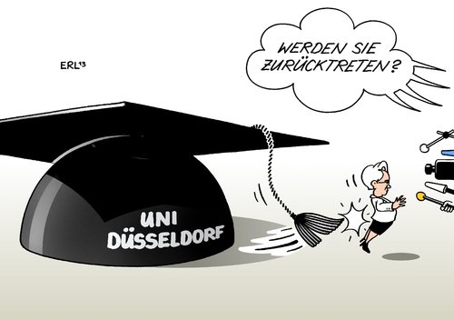 Cartoon: Schavan (medium) by Erl tagged doktorhut,rücktritt,klage,aberkennung,düsseldorf,universität,uni,plagiat,doktorarbeit,doktortitel,doktor,schavan,annette,bildungsministerin,bundesbildungsministerin,bundesbildungsministerin,bildungsministerin,annette,schavan,doktor,doktortitel,doktorarbeit,plagiat,uni,universität,düsseldorf,aberkennung,klage,rücktritt,doktorhut