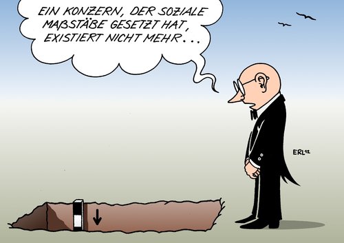 Cartoon: Schlecker (medium) by Erl tagged schlecker,drogeriemarkt,kette,konzern,sozialstandard,angestellte,behandlung,bezahlung,auslagerung,lohndumping,mitspracherecht,betriebsrat,schlecker,drogeriemarkt,kette,konzern,sozialstandard,angestellte,behandlung,bezahlung,arbeit,lohndumping,betriebsrat,auslagerung