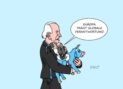 Cartoon: Scholz zur EU (medium) by Erl tagged politik,bundeskanzler,olaf,scholz,europapolitik,eu,globale,verantwortung,europa,stier,usa,präsident,joe,biden,karikatur,erl,politik,bundeskanzler,olaf,scholz,europapolitik,eu,globale,verantwortung,europa,stier,usa,präsident,joe,biden,karikatur,erl