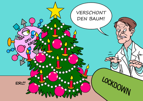 Cartoon: Schonfrist (medium) by Erl tagged politik,corona,vorus,pandemie,covid19,fünfte,welle,omikron,expertenrat,lockdown,karl,lauterbach,gesundheitsminister,verschiebung,weihnachten,schonfrist,weihnachtsbaum,christbaum,karikatur,erl,politik,corona,vorus,pandemie,covid19,fünfte,welle,omikron,expertenrat,lockdown,karl,lauterbach,gesundheitsminister,verschiebung,weihnachten,schonfrist,weihnachtsbaum,christbaum,karikatur,erl