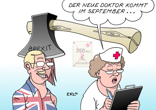 Cartoon: Spaltung Großbritannien (medium) by Erl tagged brexit,großbritannien,austritt,eu,spaltung,verletzung,heilung,krankenhaus,krankenschwester,arzt,doktor,wartezeit,premierminister,cameron,rücktritt,nachfolge,karikatur,erl,brexit,großbritannien,austritt,eu,spaltung,verletzung,heilung,krankenhaus,krankenschwester,arzt,doktor,wartezeit,premierminister,cameron,rücktritt,nachfolge,karikatur,erl