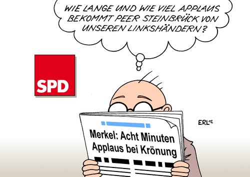 Cartoon: Steinbrück (medium) by Erl tagged peer,kanzlerkandidat,spd,steinbrück,beinfreiheit,rückhalt,partei,flügel,links,linkshänder,applaus,cdu,parteitag,merkel,vorsitz,wiederwahl,krönung,spd,kanzlerkandidat,peer,steinbrück,beinfreiheit,rückhalt,partei,flügel,links,linkshänder,applaus,cdu,parteitag,merkel,vorsitz,wiederwahl,krönung