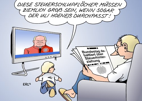 Cartoon: Steuerschlupflöcher (medium) by Erl tagged uli,hoeneß,präsident,bayern,münchen,fußball,steuerhinterziehung,schwarzgeld,schweiz,selbstanzeige,vorbild,schaden,fiskus,steuerschlupflöcher,steuerschlupfloch,debatte,bundestag,uli,hoeneß,präsident,bayern,münchen,fußball,steuerhinterziehung,schwarzgeld,schweiz,selbstanzeige,vorbild,schaden,fiskus,steuerschlupflöcher,steuerschlupfloch,debatte,bundestag