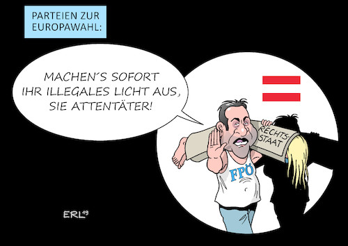 Cartoon: Strache (medium) by Erl tagged politik,österreich,partei,fpö,rechtspopulismus,heinz,christian,strache,video,ibiza,kontakt,vermeintlich,oligarchin,russland,kauf,anteile,kronenzeitung,beeinflussung,wahl,pressefreiheit,rechtsstaat,gegenleistung,aufträge,staat,korruption,rücktritt,schuld,opferrolle,attentat,dolchstoßlegende,karikatur,erl,politik,österreich,partei,fpö,rechtspopulismus,heinz,christian,strache,video,ibiza,kontakt,vermeintlich,oligarchin,russland,kauf,anteile,kronenzeitung,beeinflussung,wahl,pressefreiheit,rechtsstaat,gegenleistung,aufträge,staat,korruption,rücktritt,schuld,opferrolle,attentat,dolchstoßlegende,karikatur,erl