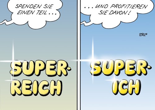 Cartoon: Superreich (medium) by Erl tagged superreich,superreiche,reich,reiche,vermögen,teil,spende,spenden,gewinn,gewinnen,profitieren,ich,superich,aufruf,aufforderung,reichenspenden,usa,reich,reichtumt,millionär,sprenden,spende,profit,superreich,reiche,vermögen,teil,spenden,gewinn,gewinnen,profitieren,ich,aufruf,aufforderung