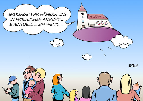 Cartoon: Synode (medium) by Erl tagged erl,karikatur,absicht,friedlich,erdlinge,raumschiff,oben,annäherung,position,homosexuelle,wiederverheiratete,geschiedene,familie,synode,vatikan,katholisch,kirche,kirche,katholisch,vatikan,synode,familie,geschiedene,wiederverheiratete,homosexuelle,position,annäherung,oben,raumschiff,erdlinge,friedlich,absicht,karikatur,erl