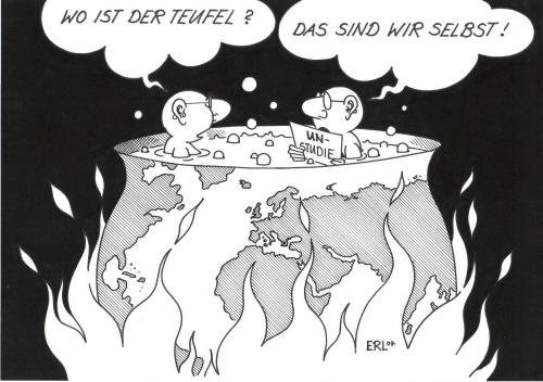 Cartoon: Teufel (medium) by Erl tagged klimawandel,unreport,klimawandel,wetter,erderwärmung,umweltschutz,umweltverschmutzung,treibhauseffekt,umweltpolitik,umweltkatastrophe,umweltdenken,klimaschutz,teufel,kyoto protokoll,naturverbrechen,kannibalismus,überhitzung,kessel,selbsterkenntnis,unstudie,erde,erdtemperatur,wüstenbildung,kyoto,protokoll