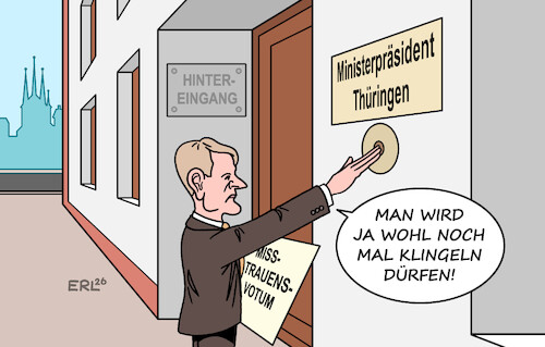 Cartoon: Thüringen (medium) by Erl tagged politik,thüringen,ministerpräsident,voigt,entzug,doktortitel,chance,afd,höcke,misstrauensvotum,scheitern,karikatur,erl,politik,thüringen,ministerpräsident,voigt,entzug,doktortitel,chance,afd,höcke,misstrauensvotum,scheitern,karikatur,erl