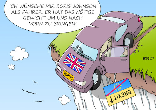 Cartoon: Tories (medium) by Erl tagged politik,austritt,großbritannien,gb,uk,eu,versagen,premierministerin,theresa,may,rücktritt,nachfolger,parteivorsitz,tories,kandidat,boris,johnson,no,deal,harter,brexit,auto,klippe,fahrer,gewicht,europa,karikatur,erl,politik,austritt,großbritannien,gb,uk,eu,versagen,premierministerin,theresa,may,rücktritt,nachfolger,parteivorsitz,tories,kandidat,boris,johnson,no,deal,harter,brexit,auto,klippe,fahrer,gewicht,europa,karikatur,erl