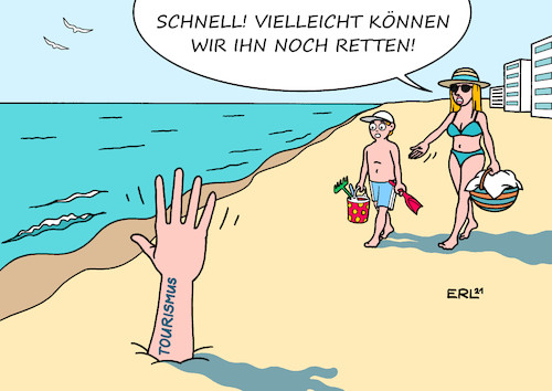 Cartoon: Tourismus (medium) by Erl tagged politik,corona,virus,pandemie,covid19,lockdown,rückgang,fallzahlen,inzidenzwert,lockerung,öffnung,tourismus,rettung,urlaub,sommer,sommerurlaub,sand,strand,meer,karikatur,erl,politik,corona,virus,pandemie,covid19,lockdown,rückgang,fallzahlen,inzidenzwert,lockerung,öffnung,tourismus,rettung,urlaub,sommer,sommerurlaub,sand,strand,meer,karikatur,erl