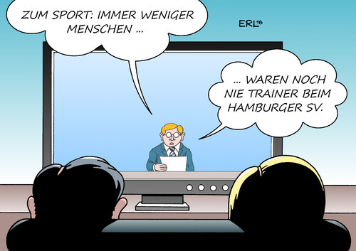 Cartoon: Trainerverschleiß (medium) by Erl tagged erl,karikatur,fernsehen,nachrichten,gisdol,frank,verpflichtung,hoch,verschleiß,labbadia,bruno,entlassung,trainer,sportverein,hamburger,hamburg,hsv,fußball,sport,sport,fußball,hsv,hamburg,hamburger,sportverein,trainer,entlassung,verschleiß,hoch,nachrichten,fernsehen,karikatur,erl