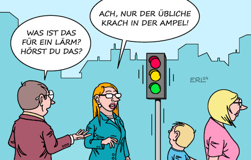 Cartoon: Traurige Normalität (medium) by Erl tagged politik,bundesregierung,ampel,spd,grüne,fdp,rot,grün,gelb,normalzustand,streit,haushalt,geld,schuldenbremse,klima,kindergrundsicherung,karikatur,erl,politik,bundesregierung,ampel,spd,grüne,fdp,rot,grün,gelb,normalzustand,streit,haushalt,geld,schuldenbremse,klima,kindergrundsicherung,karikatur,erl