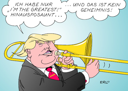 Cartoon: Trump Geheimnisverrat (medium) by Erl tagged donald,trump,vorwurf,geheimnisverrat,geheimnis,geheimdienst,wissen,terrororganisation,terror,is,verrat,russland,außenminister,lawrow,gefahr,quelle,ausposaunen,hinausposaunen,posaune,lied,musik,größe,make,america,great,again,angeber,karikatur,erl,donald,trump,vorwurf,geheimnisverrat,geheimnis,geheimdienst,wissen,terrororganisation,terror,is,verrat,russland,außenminister,lawrow,gefahr,quelle,ausposaunen,hinausposaunen,posaune,lied,musik,größe,make,america,great,again,angeber,karikatur,erl