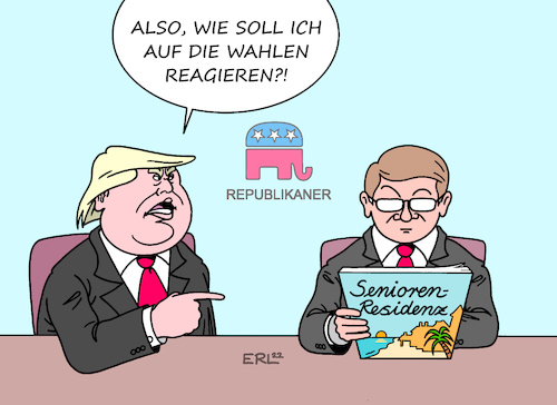 Cartoon: Trumps Zukunft (medium) by Erl tagged politik,usa,wahlen,kongress,repräsentantenhaus,senat,donald,trump,republikaner,hoffnung,rote,welle,rache,wahlniederlage,2020,kandidatur,präsident,2024,ergebnisse,enttäuschung,hoffnungsträger,ron,desantis,zukunft,altersheim,seniorenresidenz,karikatur,erl,politik,usa,wahlen,kongress,repräsentantenhaus,senat,donald,trump,republikaner,hoffnung,rote,welle,rache,wahlniederlage,2020,kandidatur,präsident,2024,ergebnisse,enttäuschung,hoffnungsträger,ron,desantis,zukunft,altersheim,seniorenresidenz,karikatur,erl