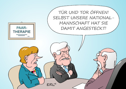 Cartoon: Tür und Tor (medium) by Erl tagged politik,deutschland,streit,flüchtlingspolitik,asylmasterplan,abschiebungen,zurückweisung,flüchtlinge,grenze,innenminister,horst,seehofer,csu,stufenplan,bundeskanzlerin,merkel,cdu,europa,eu,recht,gemeinsam,gipfel,paartherapie,fußball,weltmeisterschaft,nationalmannschaft,niederlage,mexiko,öffnung,tür,tor,karikatur,erl,politik,deutschland,streit,flüchtlingspolitik,asylmasterplan,abschiebungen,zurückweisung,flüchtlinge,grenze,innenminister,horst,seehofer,csu,stufenplan,bundeskanzlerin,merkel,cdu,europa,eu,recht,gemeinsam,gipfel,paartherapie,fußball,weltmeisterschaft,nationalmannschaft,niederlage,mexiko,öffnung,tür,tor,karikatur,erl