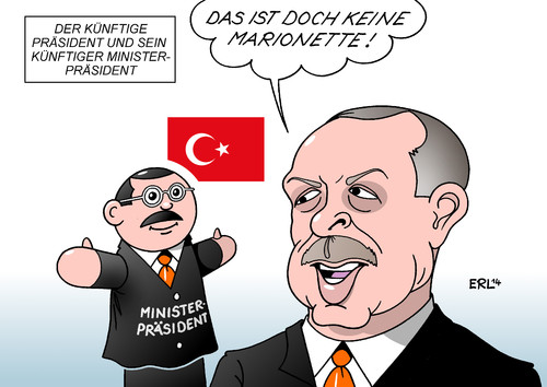 Cartoon: Türkei (medium) by Erl tagged türkei,wahl,präsident,sieger,erdogan,ministerpräsident,marionette,handpuppe,macht,machtfülle,machtkonzentration,türkei,wahl,präsident,sieger,erdogan,ministerpräsident,marionette,handpuppe,macht,machtfülle,machtkonzentration