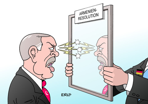 Cartoon: Türkei Reaktion (medium) by Erl tagged armenien,resolution,bundestag,völkermord,armenier,osmanisches,reich,türkei,protest,kritik,deutschland,spiegel,präsident,erdogan,karikatur,erl,armenien,resolution,bundestag,völkermord,armenier,osmanisches,reich,türkei,protest,kritik,deutschland,spiegel,präsident,erdogan,karikatur,erl