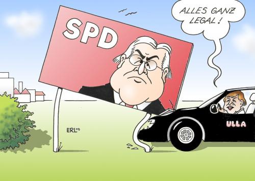 Cartoon: Ulla Schmidt (medium) by Erl tagged ulla,schmidt,spd,gesundheitsministerin,dienstwagen,urlaub,wahlkampf,frank,walter,steinmeier,plakat,unfall,diebstahl,ulla schmidt,spd,gesundheitsministerin,gesundheit,dienstwagen,urlaub,wahlkampf,wahl,wahlen,frank walter steinmeier,unfall,diebstahl,skandal,ulla,schmidt,frank,walter,steinmeier