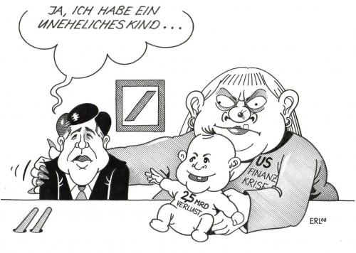 Cartoon: Uneheliches Kind (medium) by Erl tagged deutsche,bank,usa,finanzkrise,,deutsche,wirtschaftskrise,usa,verlust,bankrott,pleite,bank,finanzkrise,immobilienkrise,rendite,konzern,warze,hässlich,verluste,unehelich,kind,baby,vorsitzender,strudel,präsident