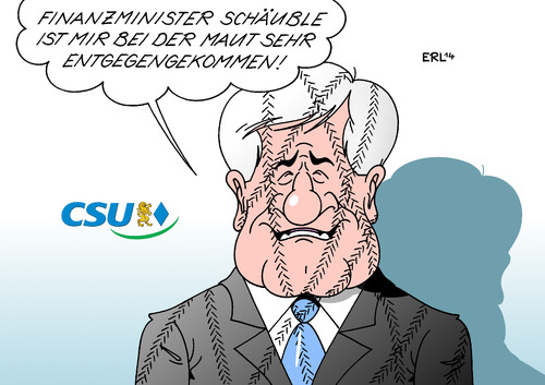 Cartoon: Unter die Räder gekommen (medium) by Erl tagged maut,pkw,ausländer,csu,wahlkampf,gesetz,verkehrsminister,dobrindt,ministerpräsident,bayern,seehofer,kompromiss,finanzminister,schäuble,entgegenkommen,rollstuhl,räder,reifenspuren,maut,pkw,ausländer,csu,wahlkampf,gesetz,verkehrsminister,dobrindt,ministerpräsident,bayern,seehofer,kompromiss,finanzminister,schäuble,entgegenkommen,rollstuhl,räder,reifenspuren