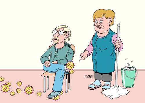 Cartoon: Uralter Konflikt (medium) by Erl tagged politik,corona,virus,pandemie,zweite,welle,party,feiern,konflikt,jung,alt,leichtsinn,vorsicht,mutti,dreck,boden,putzen,bundeskanzlerin,angela,merkel,karikatur,erl,politik,corona,virus,pandemie,zweite,welle,party,feiern,konflikt,jung,alt,leichtsinn,vorsicht,mutti,dreck,boden,putzen,bundeskanzlerin,angela,merkel,karikatur,erl