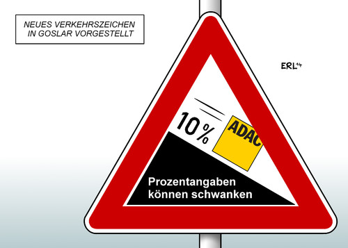 Cartoon: Verkehrsgerichtstag (medium) by Erl tagged verkehrsgerichtstag,goslar,straße,auto,automobilclub,adac,manipulation,zahlen,leserwahl,gelber,engel,vertrauen,glaubwürdigkeit,gefälle,prozent,verkehrszeichen,straßenverkehr,verkehr,karikatur,erl,verkehrsgerichtstag,goslar,straße,auto,automobilclub,adac,manipulation,zahlen,leserwahl,gelber,engel,vertrauen,glaubwürdigkeit,gefälle,prozent,verkehrszeichen,straßenverkehr,verkehr