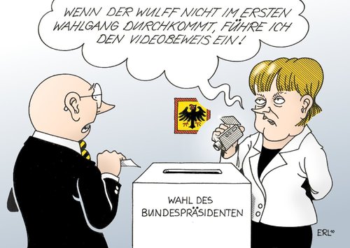 Cartoon: Videobeweis (medium) by Erl tagged bundespräsident,wahl,gewissen,freiheit,zwang,druck,schwarz,gelb,rot,grün,wulff,gauck,merkel,videobeweis,fußball,fehlentscheidung,bundespräsident,wahl,wahlen,freiheit,zwang,druck,schwarz,rot,grün,wulff,gauck,merkel,videobeweis