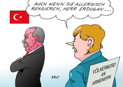 Cartoon: Völkermord (medium) by Erl tagged türkei,osmanisches,reich,1915,völkermord,armenier,armenien,deutschland,bundestag,rede,bundespräsident,gauck,bundestagspräsident,lammert,bundeskanzlerin,merkel,präsident,erdogan,allergie,allergisch,ausdruck,türkei,osmanisches,reich,1915,völkermord,armenier,armenien,deutschland,bundestag,rede,bundespräsident,gauck,bundestagspräsident,lammert,bundeskanzlerin,merkel,präsident,erdogan,allergie,allergisch,ausdruck