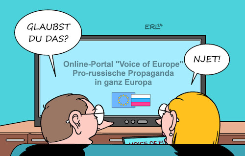 Cartoon: Voice of Europe (medium) by Erl tagged politik,wladimir,putin,russland,krieg,angriff,überfall,ukraine,bedrohung,europa,eu,hybrider,hybride,kriegsführung,cyberwar,internet,online,plattform,propaganda,voice,of,europe,karikatur,erl,politik,wladimir,putin,russland,krieg,angriff,überfall,ukraine,bedrohung,europa,eu,hybrider,hybride,kriegsführung,cyberwar,internet,online,plattform,propaganda,voice,of,europe,karikatur,erl