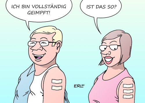 Cartoon: Vollständig geimpft (medium) by Erl tagged politik,corona,virus,pandemie,covid19,impfen,impfstoff,biontech,pfizer,antrag,zulassung,dritte,impfung,auffrischung,schutz,vollständig,mutation,delta,variante,spritze,pflaster,karikatur,erl,politik,corona,virus,pandemie,covid19,impfen,impfstoff,biontech,pfizer,antrag,zulassung,dritte,impfung,auffrischung,schutz,vollständig,mutation,delta,variante,spritze,pflaster,karikatur,erl