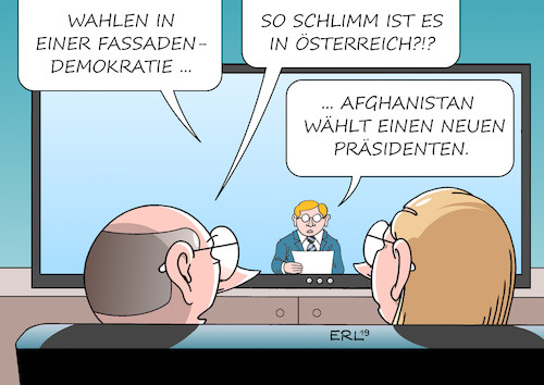 Cartoon: Wahlen (medium) by Erl tagged politik,wahlen,parlament,nationalrat,österreich,ibiza,affäre,strache,fpö,kanzler,kurz,präsidentschaftswahlen,präsident,afghanistan,demokratie,fassade,karikatur,erl,politik,wahlen,parlament,nationalrat,österreich,ibiza,affäre,strache,fpö,kanzler,kurz,präsidentschaftswahlen,präsident,afghanistan,demokratie,fassade,karikatur,erl