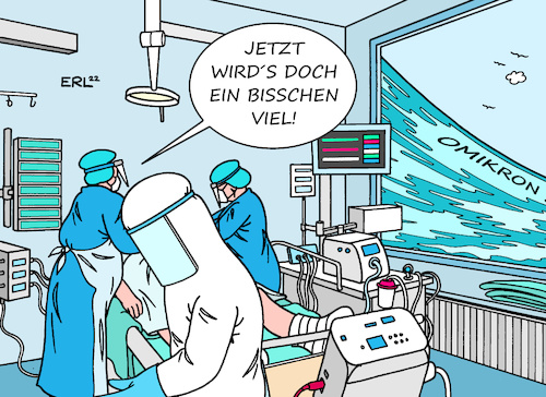 Cartoon: Warnung (medium) by Erl tagged politik,corona,virus,pandemie,covid19,fünfte,welle,omikron,variante,warnung,kliniken,krankenhäuser,überlastung,intensivstationen,pflegepersonal,ärztinnen,ärzte,pflegerinnen,pfleger,karikatur,erl,politik,corona,virus,pandemie,covid19,fünfte,welle,omikron,variante,warnung,kliniken,krankenhäuser,überlastung,intensivstationen,pflegepersonal,ärztinnen,ärzte,pflegerinnen,pfleger,karikatur,erl