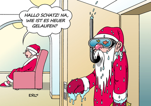 Cartoon: Wetter (medium) by Erl tagged wetter,unwetter,überschwemmung,hochwasser,klimawandel,erderwärmung,weihnachten,weihnachtsmann,frau,wasser,nässe,taucherbrille,schnorchel,heim,karikatur,erl,wetter,unwetter,überschwemmung,hochwasser,klimawandel,erderwärmung,weihnachten,weihnachtsmann,frau,wasser,nässe,taucherbrille,schnorchel,heim,karikatur,erl