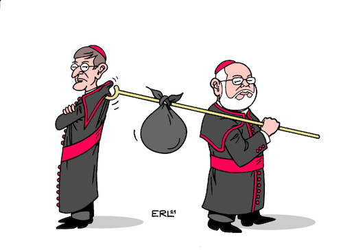 Cartoon: Wink mit dem Bischofsstab (medium) by Erl tagged politik,religion,glaube,kirche,katholisch,rücktritt,gesuch,angebot,kardinal,reinhard,marx,verantwortung,zeichen,aufforderung,rainer,maria,woelki,erzbistum,köln,vertuschung,bagatellisierung,kindesmissbrauch,sexualverbrechen,verbrechen,geistliche,karikatur,erl,politik,religion,glaube,kirche,katholisch,rücktritt,gesuch,angebot,kardinal,reinhard,marx,verantwortung,zeichen,aufforderung,rainer,maria,woelki,erzbistum,köln,vertuschung,bagatellisierung,kindesmissbrauch,sexualverbrechen,verbrechen,geistliche,karikatur,erl