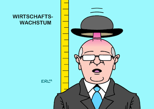 Cartoon: Wirtschaftswachstum (medium) by Erl tagged politik,krieg,russland,ukraine,deutschland,wirtschaft,beule,hut,wachstum,wirtschaftswachstum,karikatur,erl,politik,krieg,russland,ukraine,deutschland,wirtschaft,beule,hut,wachstum,wirtschaftswachstum,karikatur,erl