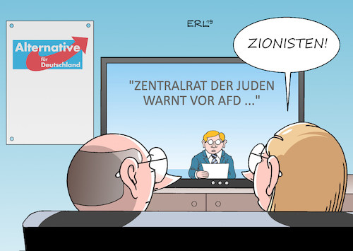 Cartoon: Zentralrat der Juden AfD (medium) by Erl tagged politik,zentralrat,der,juden,warnung,afd,rechtspopulismus,rechtsextremismus,antisemitismus,björn,höcke,flügel,karikatur,erl,politik,zentralrat,der,juden,warnung,afd,rechtspopulismus,rechtsextremismus,antisemitismus,björn,höcke,flügel,karikatur,erl